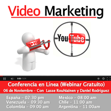 Webinar Gratuito: Cómo Vender Con YouTube y Video Marketing - Registrate YA !!